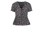 City Chic Summer Daisy Floral Lace-Up Top Summer Daisy 18W