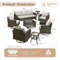 thumbnail image 2 of ODELIO 8-Piece Wicker Patio Furniture Set, PE Rattan Outdoor Conversation Set with Swivel Rocking Chairs & LED Lighted Coffee Table, Patio Seating for Backyard, Porch & Deck, Light Gray, 2 of 8