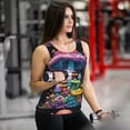 thumbnail image 6 of Hirioo Colorful Mushroom for Women's Workout Tank Top Sleeveless Workout Tops Athletic Gym Shirts-Large, 6 of 7