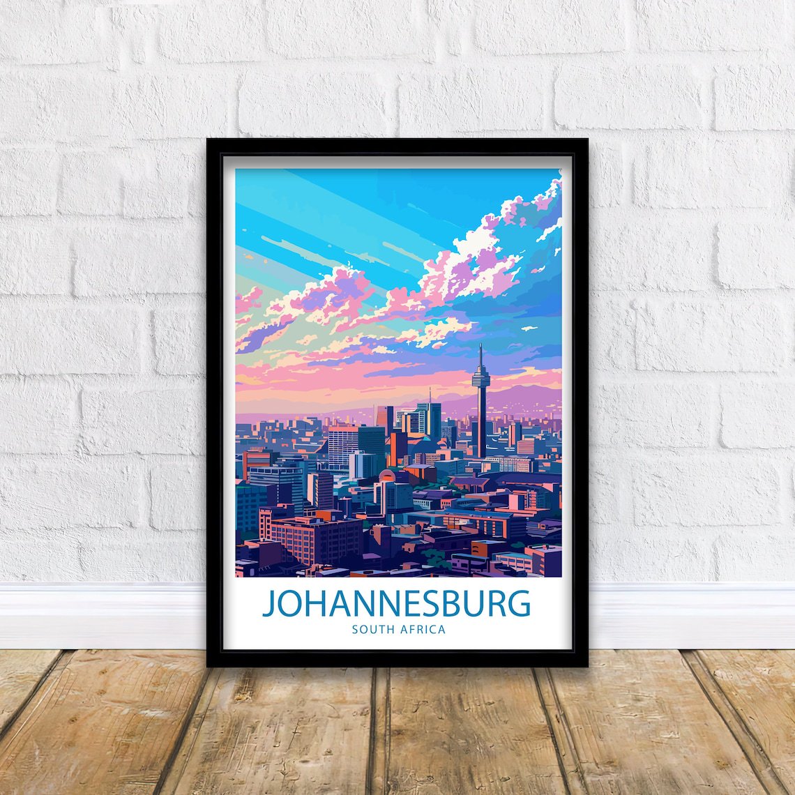 Johannesburg Travel Print Johannesburg Wall Decor South Africa Johannesburg Art Johannesburg Wall Art South Africa Poster Johannesburg Art, Poster Only