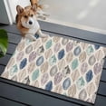 thumbnail image 4 of Rectangle Area Rug 2x3ft, Farm Teal Leaf Retro Linen Non-Shedding Washable Area Rug, Abstract Leaves Seamless Non Slip Low-Profile Rugs for Living Room, Bedroom Dining Room, 4 of 9