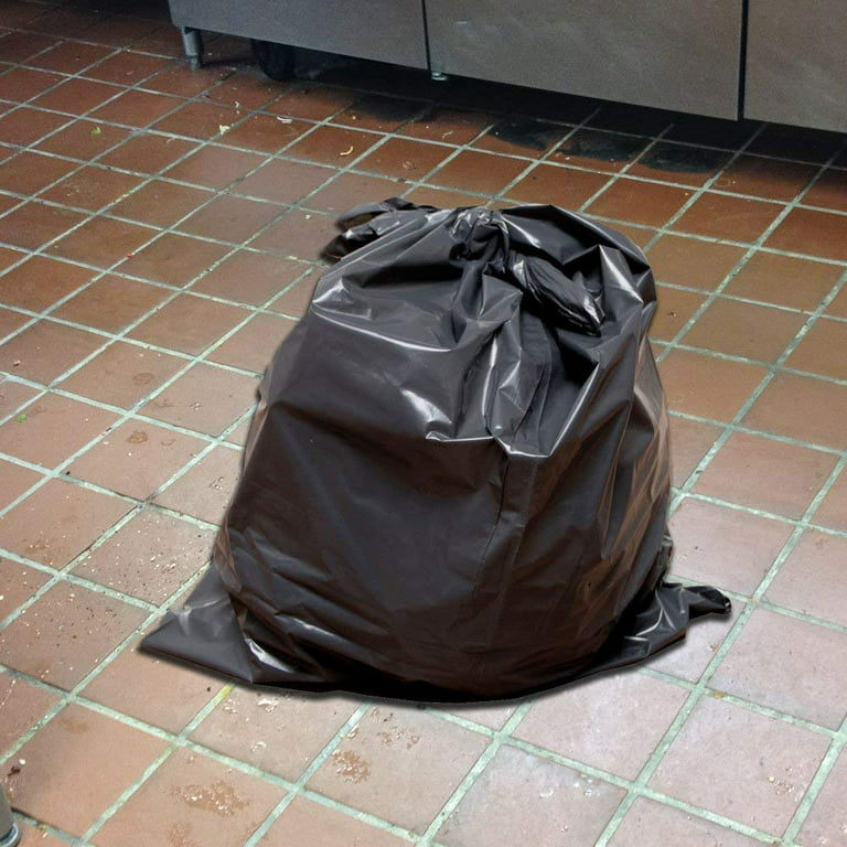 Dropship 50pcs Heavy Duty 45/65 Gallon Black Trash Bags 2 Mil