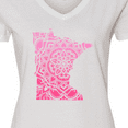 thumbnail image 4 of Inktastic Minnesota Silhouette Mandala Women's V-Neck T-Shirt, 4 of 5