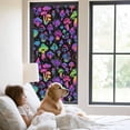 thumbnail image 3 of Purple Green Mushroom Window Privacy Film, Abstract Art Botanical Gradient Static Cling UV Sun Blocking Tint Film Heat Control Windows Films for Bedroom Bathroom, Window Stickers 23.6"x59", 3 of 8