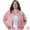 Pink, variant on DARING DIVA Women's Plus Size Short Sleeve Lapel Button Denim Jacket 2X White
