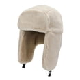thumbnail image 1 of Sombrero de de invierno Sombreros de bombardero Orejeras Gorros de esquí engrosados Gorra Protección para los oídos Nieve Invierno Sombrero Beige Sunnimix Sombrero Lei Feng, 1 of 8