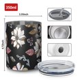thumbnail image 4 of 12oz Coffee Tumblers Pioneer Flower Floral Print Pattern Stainless Steel Vacuum Insulated Travel Tumbler Coffee Cups Mug with Lid and Straw with Cleaning Brush for Cold & Hot Drinks, 4 of 5
