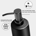thumbnail image 4 of Bathroom Accessories Set 5 Pcs, Matte Black Bathroom Accessory Set, Glass Soap Dispenser And Toothbrush Holder Set, Qtip Holder And Cotton Ball Holder, 4 of 5