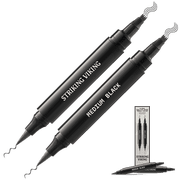 Striking Viking Beard Filler Pen Light Brown 2 Pack Waterproof Dual Tip Beard Shaping Pen