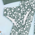 thumbnail image 5 of 6T Swimsuit Girls Tankini Girls' 3 Piece Set Floral Print Bikini Swimsuit with Drawstring Beach Skirt Cute Ruched Bathing Suit, 5 of 6