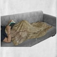 thumbnail image 6 of Beige Soft Flannel Fleece Blanket, Small Large Ginkgo Leaves Pattern Dramatic Dated Fossil Maidenhair Tree Nature Art, Cozy Plush for Indoor and Outdoor Use, 50" x 60", Beige Brown, by Ambesonne, 6 of 6