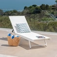 thumbnail image 2 of GDF Studio Simon Outdoor Mesh and Aluminum Chaise Lounge, White, 2 of 7