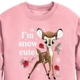 thumbnail image 2 of Disney Bambi - Christmas - I'm Snow Cute Roses - Toddler & Youth Long Sleeve Graphic T-Shirt, 2 of 4