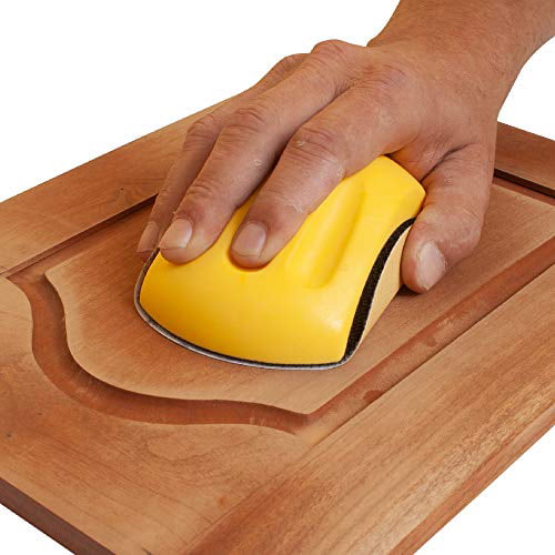 Accepts Standard Orbital Sanding Discs w/Hook and Loop Backing Ideal For Woodworking Sanding Mouse Hook and Loop Sanding Block Home and Automotive Body Furniture Restoration 5 Sanding Mouse
