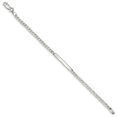 thumbnail image 3 of Auriga 925 Sterling Silver Diamond-cut Engraveable Curb Link ID Bracelet 8inch for Women, 3 of 6