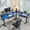Carbon Fiber Black, variant on OKD L Shaped Desk with Drawers, Electric Height Adjustable Corner Standing Desk, 60" Gaming Desk with Shelves,Keyboard Tray, Power Outlets, LED Lights, Carbon Fiber Black