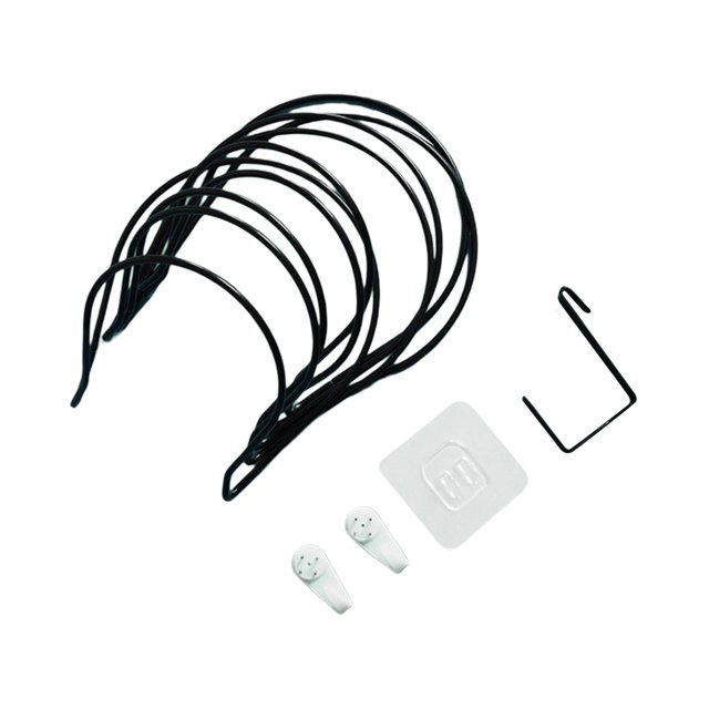 Abbracc 5x Wall Mounted Hat Holder Pounch Multi Functional Display with Accessories Black