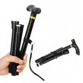 thumbnail image 2 of Folding Lightweight Walking Stick - Adjustable Aluminum Metal Collapsible Travel Cane with Non-Slip Rubber Base 1pc，black, 2 of 5