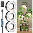 thumbnail image 1 of Grow Lights for Indoor Plants LEDs Full Spectrum LED Plant Grow Light V/A Under Cabinet Grow Lamp with Auto Timer Hrs Lighting Mode Brightness Levels Tri Head, 1 of 7