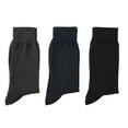thumbnail image 7 of Men's Mercerized Cotton Dress Socks Business Casual Patterned Crew Sock Lightweight Soft Comfort, 7 of 7