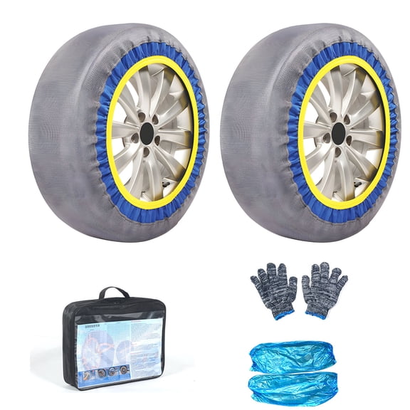 2pcs Car Tires Snow Socks High Traction Automotive Socks Alternative for Snow Chain Winter Accessories