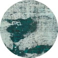 thumbnail image 1 of Ahgly Company Indoor Round Abstract Metallic Silver Gray Abstract Area Rugs, 7' Round, 1 of 6