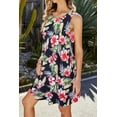 thumbnail image 2 of Summer Dresses for Women Beach Floral Tshirt Sundress Casual Pockets Boho Tank Dress, 2 of 11