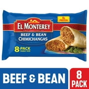 El Monterey Beef & Bean Chimichangas, 30.4 oz, 8 Count (Frozen)