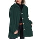thumbnail image 2 of Chaqueta de Otoño para Mujer con Capucha, Informal, con Botones, Larga, Holgada, de , con Bolsillos. Verde M, 2 of 7