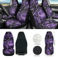 thumbnail image 2 of Jeiento Camo Hunting 12 PCS Car Accessories Front Car Seat Covers Set Steering Wheel Seat Belt Covers Armrest Pad Purple Trash Bin Sunglass Pocket Rear View Mirror Cover Cup Coasters Key Chain, 2 of 9