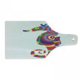 thumbnail image 1 of Animal Cutting Board, Graphic of Funny Several Colored Seahorse Fauna Bony Fish Retro Maritime Object, Decorative Tempered Glass Cutting and Serving Board, Wine Bottle Shape, Multicolor, by Ambesonne, 1 of 1