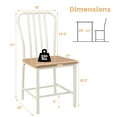 thumbnail image 3 of Gymax Dining Chair Set of 4 Armless Spindle Back Kitchen Chairs w/ Ergonomic Seat White & Natural, 3 of 10