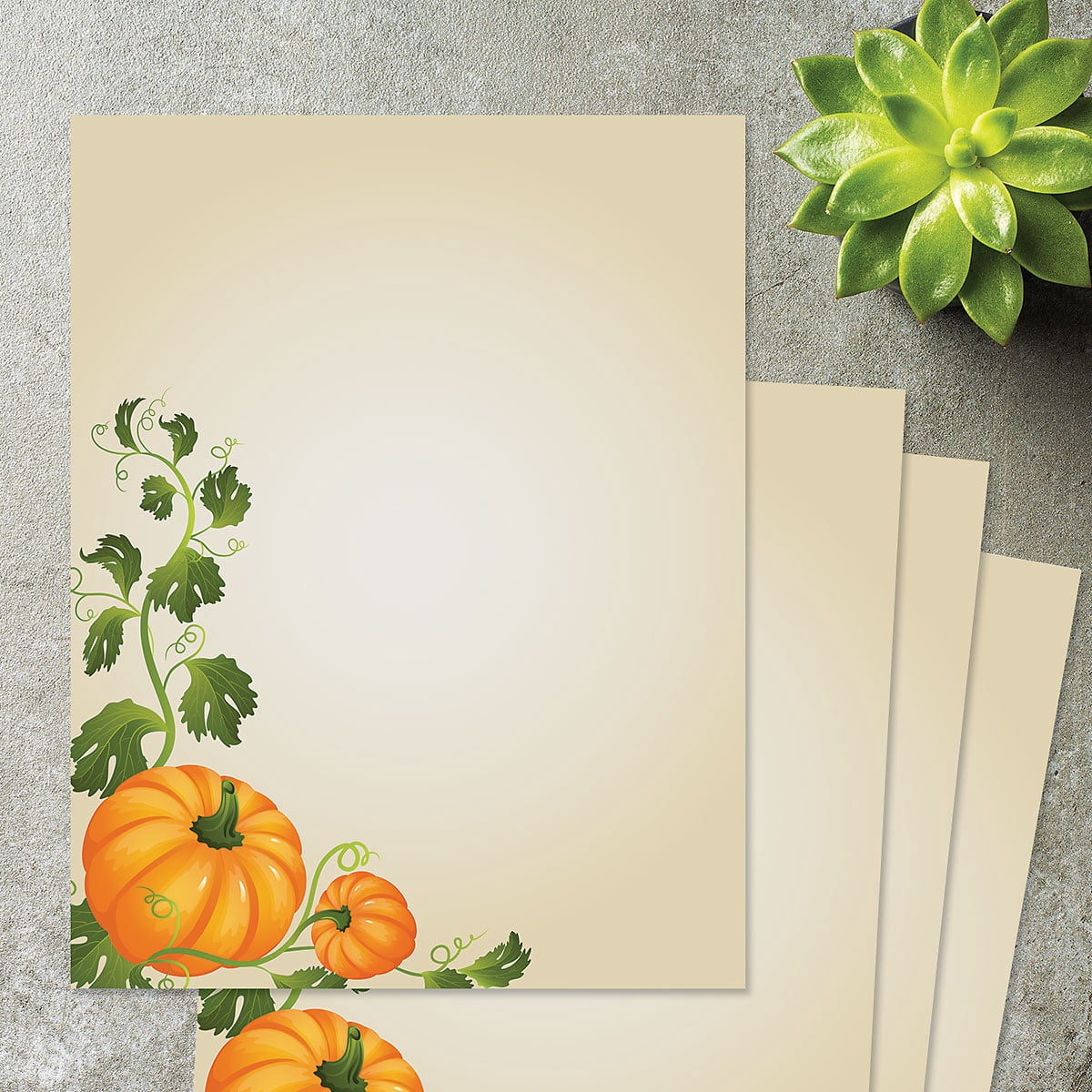Fall Leaves Stationery Set - 40 Sheets & 40 Envelopes, 50lb Text Stock, Printer-Friendly Autumn Design