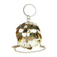 thumbnail image 1 of Bolso de mano elegante de lentejuelas para mujer, ideal para eventos formales como discotecas, bodas y banquetes. Oro, 1 of 9