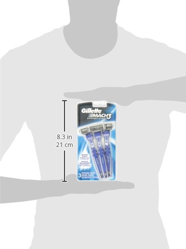 Gillette MACH3 Smooth Shave Disposable Razors 3 ea (Pack of 4)