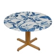 thumbnail image 3 of WYYP Blue Bird and Flower Butterfly Round Tablecloth 60 Inch Summer Watercolor Tablecloths for Round Tables Waterproof Polyester Round Table Cover Anti-Slip Table Cloth for Dining  46-50, 3 of 8
