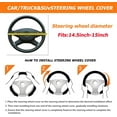 thumbnail image 6 of Car Steering Wheel Cover, Suede Sport Vehicle Steering Wheel Protector Fitting 15 Inch, Non-Slip Comfortable Automotive Interior Decoration Accessories, Universal for Most Cars, 6 of 6