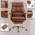 thumbnail image 2 of HOMCOM Executive Office Chair with Footrest, Ergonomic, Reclining, Brown, 2 of 8