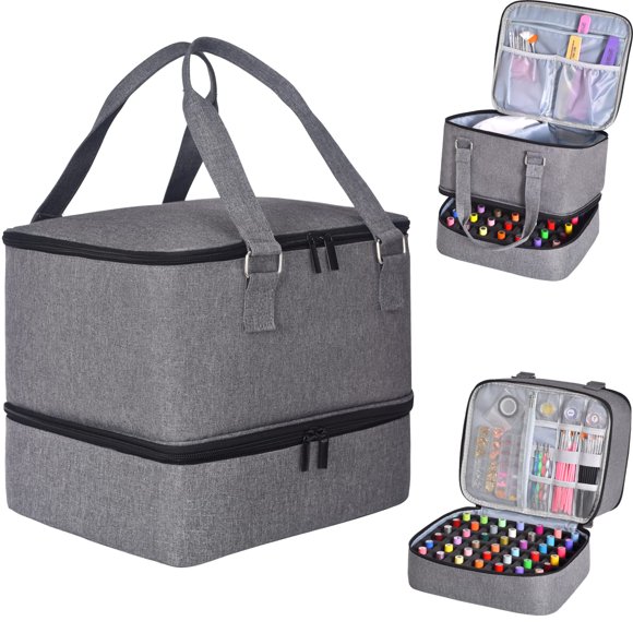 Funda organizadora de esmaltes de uñas FCQQYWZ con capacidad para más de 42 botellas