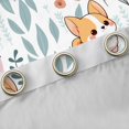 thumbnail image 4 of Homewish Kawaii Corgi Dog Black Out Curtains for Child Boys Girls,Chic Floral Flower Curtains Pack of 2 (42x63 Each),Cartoon Animal Bedroom Curtains,Super Cozy Room Decor, 4 of 6