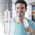 thumbnail image 2 of Irrigador bucal recargable por USB, irrigador bucal portátil con depósito de agua de 220 ml, limpiador dental IPX7, 2 of 5