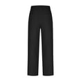 thumbnail image 6 of Gaecuw Wide Leg Linen Pants for Women Palazzo Pants Relaxed Fit Long Pants Lounge Trousers Sweatpants Casual Loose Baggy Pants High Waisted Linen Summer Ankle Length Workout Pants with Pockets Solid, 6 of 7