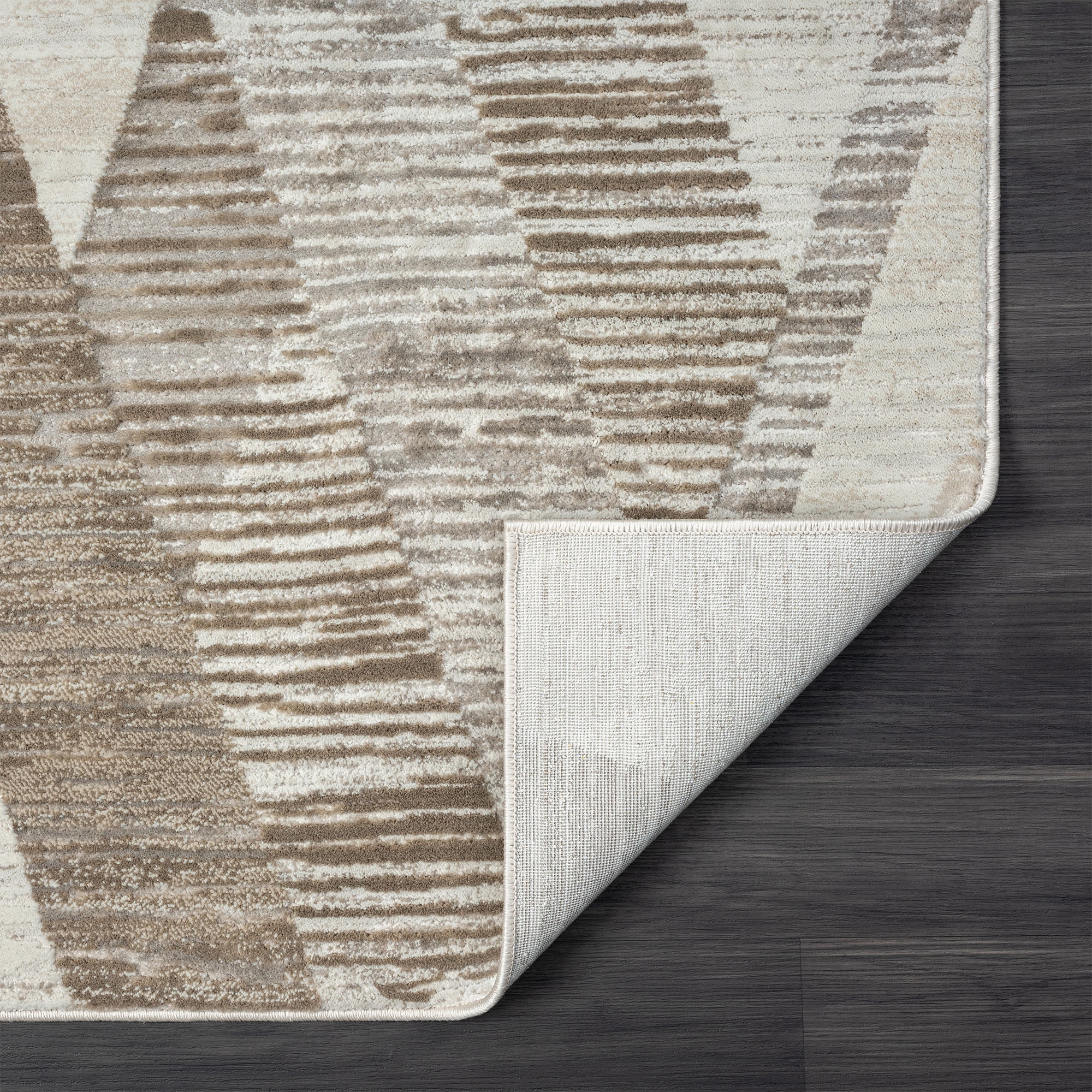 Harlow Hill Claire Geometric Modern Performance Polyester Indoor Area Rug, Gray, 5' x 7'11"