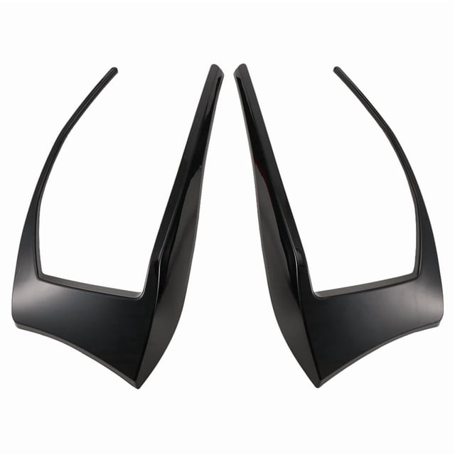 Para -Golf 7 MK7 GTD 2012-2015 Divisor de Parachoques Trasero Canard Cubierta de Moldura Lateral de VentilacióN de Aire de Luz Antiniebla Negro Brillante