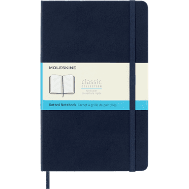 Moleskine Classic Notebook, Hard Cover, Large (5" x 8.25"), Dotted, Sapphire Blue