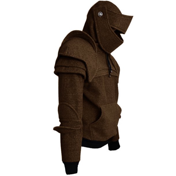 Lovaru Men's Solid Color Medieval Knight Hoodie Sweatshirts - Walmart.com