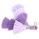 thumbnail image 4 of Colgante de borla DIY portátil de moda hilo de algodón Material colgante para llavero artesanía ropa bolsas decoración regalo serie púrpura, 4 of 8