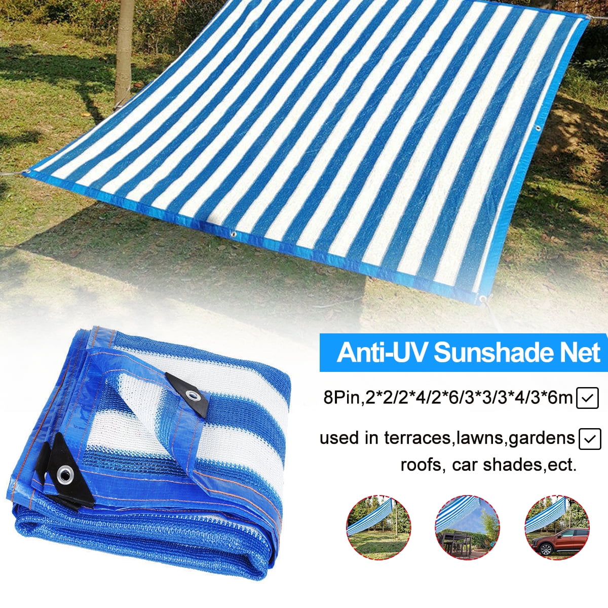 Stoneway AntiUV Sunshade Net Outdoor Garden Sunscreen Sunblock Shade