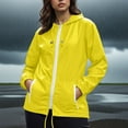 thumbnail image 6 of biudgviw Plus Size Rain Jackets for Women Waterproof Lightweight Zip Up Hooded Raincoats Casual Loose Windbreaker for Outdoor with Pockets, 6 of 6