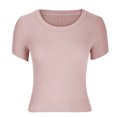 thumbnail image 4 of Blusa superior sexy de manga corta sólida con cuello redondo de verano para mujer con estilo OAVQHLG3B Store lin121212, 4 of 5